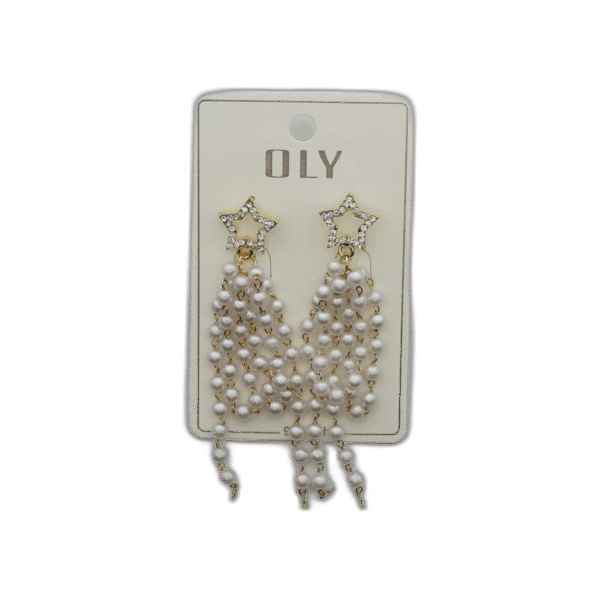 Oly náušnice dlouhé s hvězdou zlaté - Obrázek 1