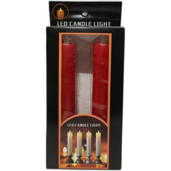 LED svítící svíčky červená 30cm - Obrázek 1