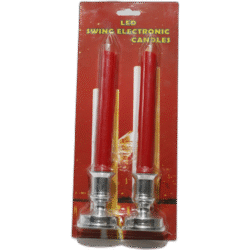 LED svíticí červená svíčky  22cm