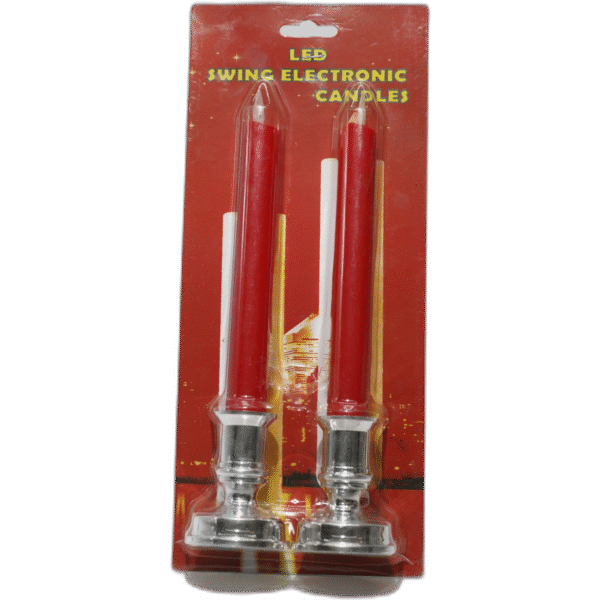 LED svíticí červená svíčky  22cm - Obrázek 1
