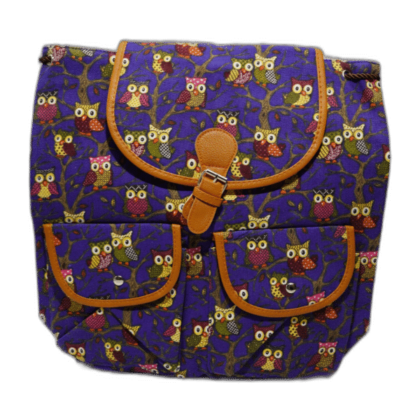 Batoh s motivem sovy modrý - Obrázek 1