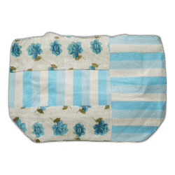 Modrá taška s kytičkami