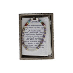 Ametyst náramek z nerezové oceli s pytlíčkem