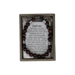 Tygří oko náramek z nerezové oceli s pytlíčkem