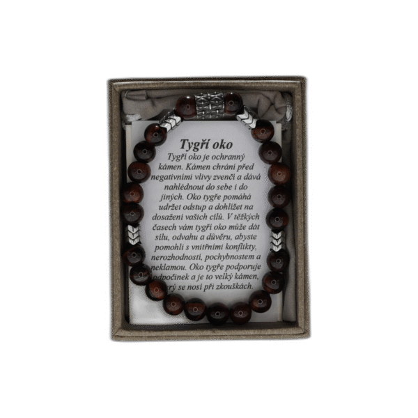 Tygří oko náramek z nerezové oceli s pytlíčkem - Obrázek 1