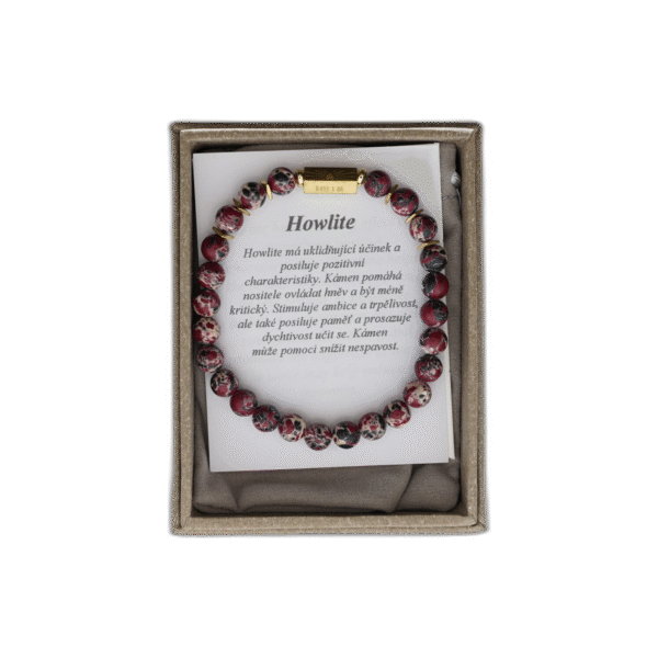 Howlite náramek z nerezové oceli s pytlíčkem - Obrázek 1