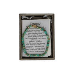 Tyrkys zelený náramek z nerezové oceli s pytlíčkem