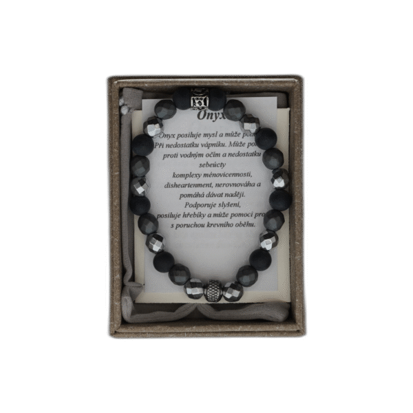 Onyx náramek z nerezové oceli s pytlíčkem - Obrázek 1