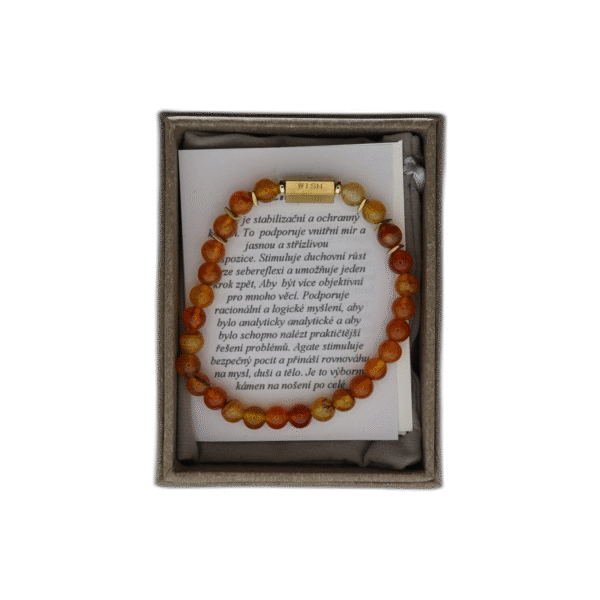 Achát náramek z nerezové oceli s pytlíčkem - Obrázek 1