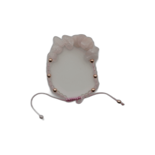 Růžový náramek s kamínkami - Obrázek 1