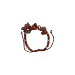 Červený náramek s kamínkami