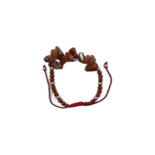 Červený náramek s kamínkami - Obrázek 1