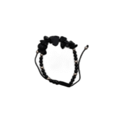 Černý náramek s kamínkami