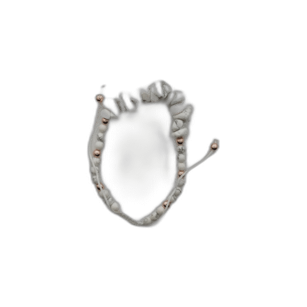 Bílý náramek s kamínkami - Obrázek 1