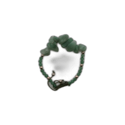 Zelený náramek s kamínkami