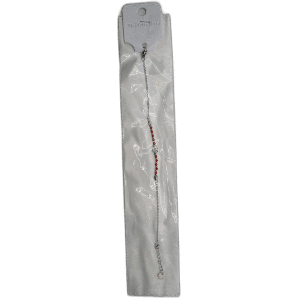 Stříbrný náramek se stromečkem a oranžovými kamínky - Obrázek 1