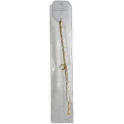 Zlatý náramek s kotvou a perlami