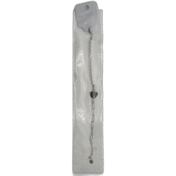 Stříbrný náramek se srdíčkem a perlami