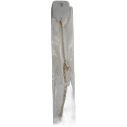 Zlatý náramek se čtyřlístkem a perlami