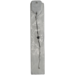 Náramek z nerezové oceli stříbrný s hvězdou