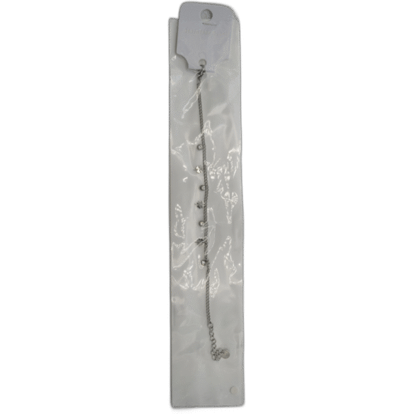 Náramek z nerezové oceli stříbrný se čtyřlístkami - Obrázek 1