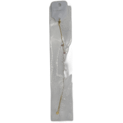 Náramek z nerezové oceli zlatý s kamínky