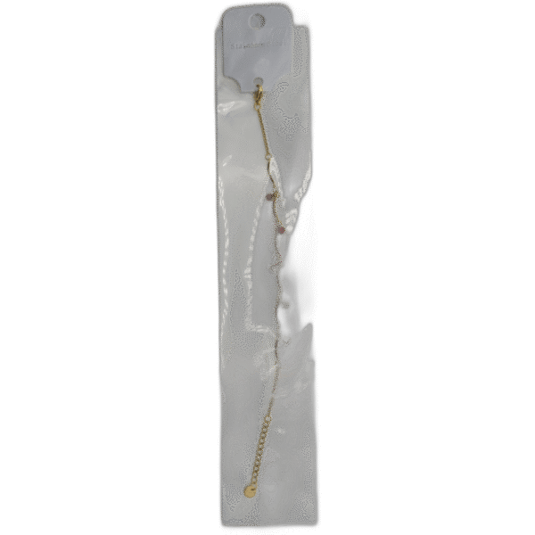 Náramek z nerezové oceli zlatý s kamínky - Obrázek 1