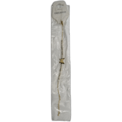 Zlatý náramek z nerezové oceli s motýlkem a kamínky