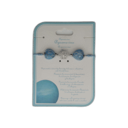 Akvamarín náramek modrý se stromečkem