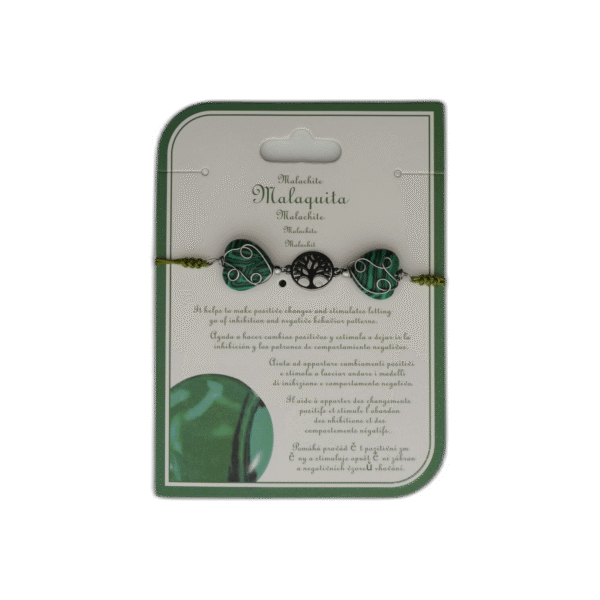 Malachit náramek zelený se stromečkem - Obrázek 1