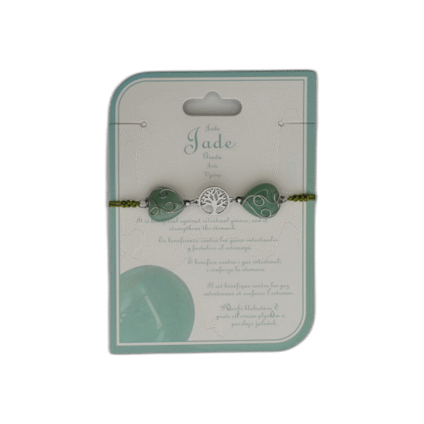 Jade náramek zelený se stromečkem - Obrázek 1