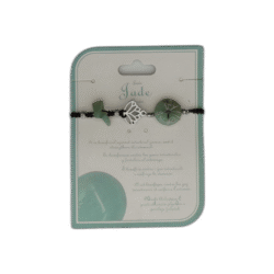 Jade náramek zelený s leknínem