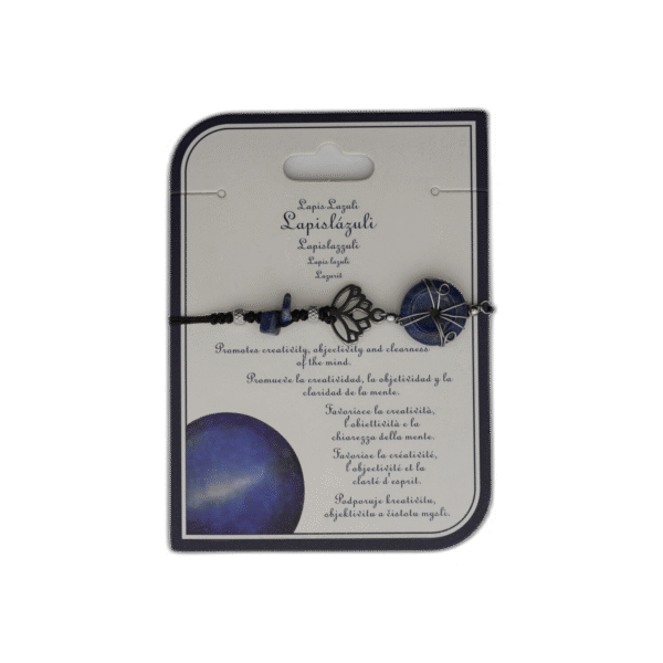 Lapis Lazuli náramek modrý s leknínem - Obrázek 1