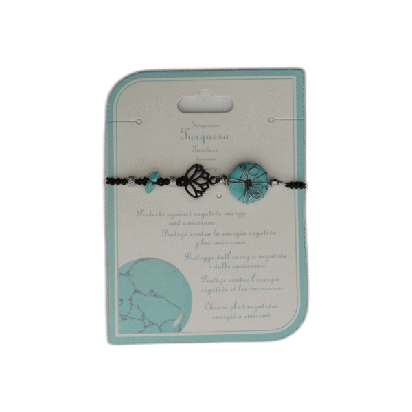 Tyrkys náramek modrý s leknínem - Obrázek 1