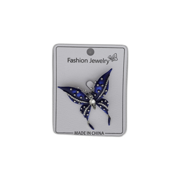 Brož s modrým motýlem - Obrázek 1