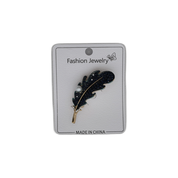 Brož se zeleným pírkem - Obrázek 1