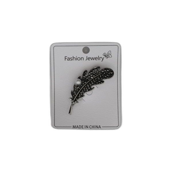 Brož s černým pírkem - Obrázek 1