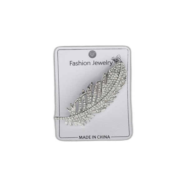 Brož se stříbrným pírkem - Obrázek 1