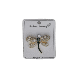 Brož se zelenou vážkou