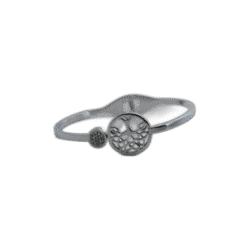 Stříbrný náramek z nerezové oceli se stromem