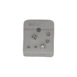 Stříbrný set náušnic s drahokamy