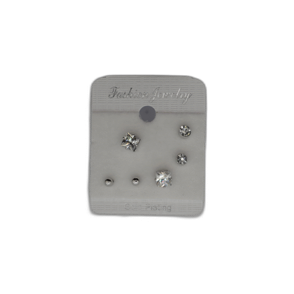 Stříbrný set náušnic s drahokamy - Obrázek 1