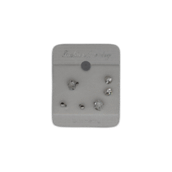 Stříbrný set náušnic s drahokamy