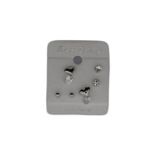 Stříbrný set náušnic s drahokamy - Obrázek 1