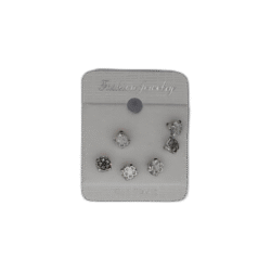 Stříbrný set náušnic s drahokamy