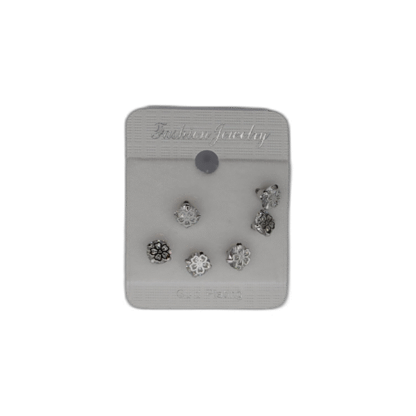 Stříbrný set náušnic s drahokamy - Obrázek 1