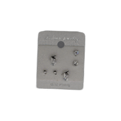 Stříbrný set náušnic s drahokamy