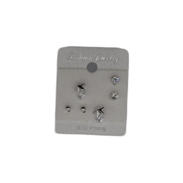 Stříbrný set náušnic s drahokamy - Obrázek 1