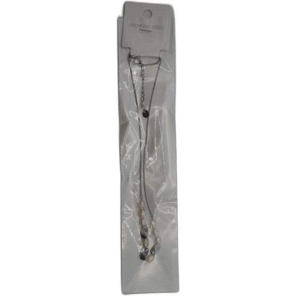 Stříbrný náhrdelník s perlami - Obrázek 1