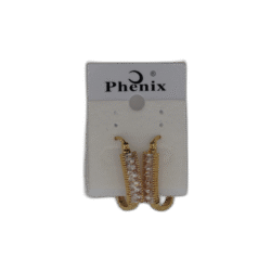 Zlaté Peonix náušnice s drahokamy